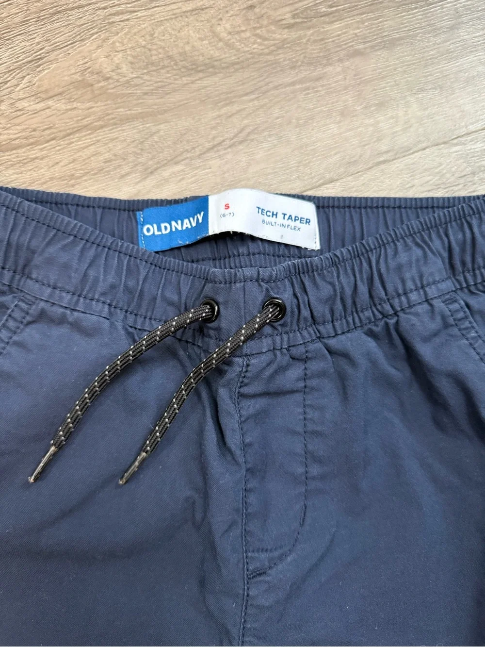 Bundle of 2 Old Navy boys Navy Blue Chinos - Straight & Drawstring Styles